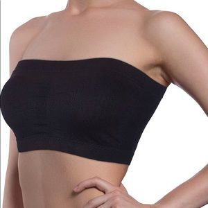 Women Bandeau Bra Padded Strapless Bralette Bra Seamless Bandeau Tube Top Bra XS